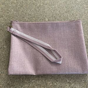 NWT- thirty one double take wristlet pouch in purple crosshatch